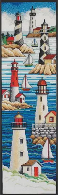 Produktbild von Kreuzstich-Set "Leuchtturm" von Janlynn, 15x53 cm