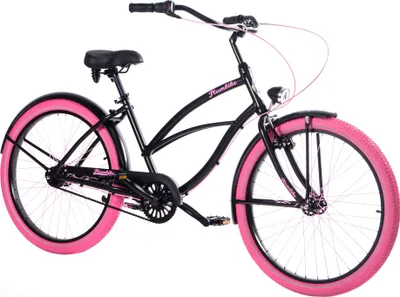 Produktbild von Plumbike La Donna Stadtfahrrad Damen 26" 7-Gang - Mattschwarz