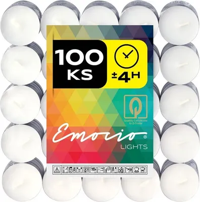 Produktbild von Emocio Lights 4h Teelicht 100 Stück