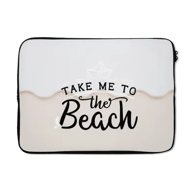 Produktbild von MuchoWow® Laptop Hülle 13 Zoll Sommer - Weiß - Rosa Laptoptasche - Laptophülle - Sleeve - Rundumschutz