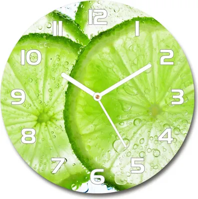 Produktbild von Wanduhr aus Glas 30fi Glasbild Glasuhr Gehärtetes Glas - weisse-zeiger - Limes under water