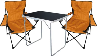 3-tlg Camping Set Gartenmöbel Campingtisch + 2 Campingstuhl Klappstuhl