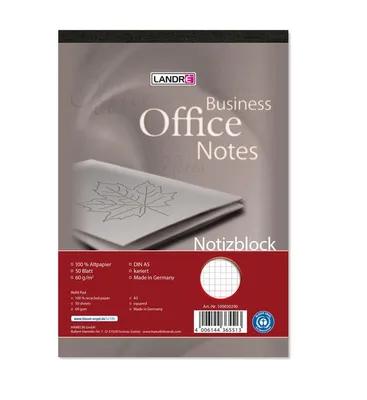 Obrázek produktu pro LANDRÉ® Notizblock Notizblock Recycling DIN A5 kariert