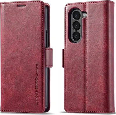 Produktbild von König Design Hülle kompatibel mit Kunstleder Handyhülle - Handy Case Rot