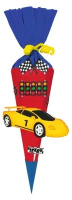 Produktbild von URSUS Schultüten-Bastelset-Mini, Rennwagen - 40cm