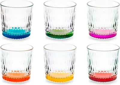 Immagine prodotto di PASABAHCE Set 6 Bicchieri Rain Colori Assortiti Cl 30
