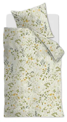 Produktbild von Beddinghouse Mako-Satin-Bettwäsche-Garnitur Olivia Farbe Green Größe 155x220 cm + 80x80 cm