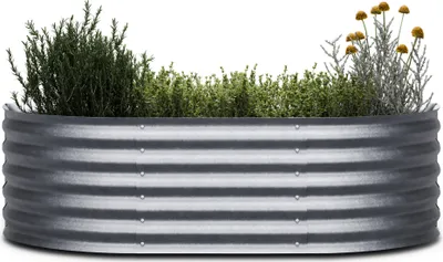 Produktbild von Blumfeldt vysoký záhradný vyvýšený záhon z pozinkovanej ocele, ochrana proti hrdzi a mrazu, 150 x 43 x 60 cm, jednoduchá montáž, ideálny sebestačný vyvýšený záhon na pestovanie byliniek, zeleniny a kvetov