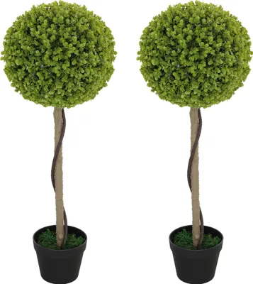 Produktbild von Künstlicher Eukalyptusbaum, 2er-Set, inklusive Topf, pflegeleicht, 90 cm