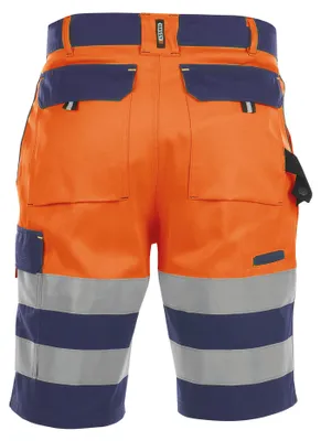 Productafbeelding van DASSY veiligheidskort broek VENNA, bermudamodel, maat 46, blauw/oranje