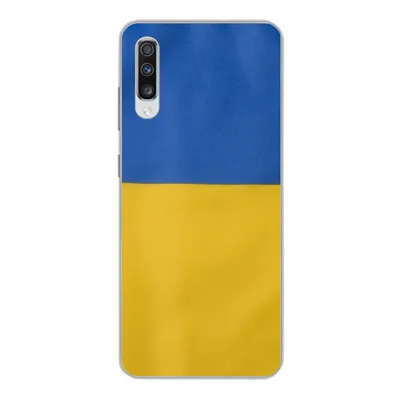 Produktbild von MuchoWow® Handyhülle Schutzhülle Hülle für Samsung Galaxy A70 Nahaufnahme der Flagge der Ukraine Silikon Softcase Handy Hülle - Schutzhaube