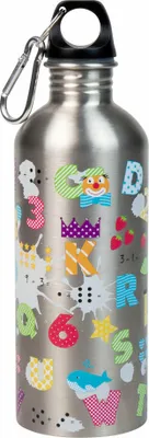 Image de Könitz Gourde Cool Bottle - ABC, bouteille, acier inoxydable, couleur argent, 600 ml, 11 9 244 2747