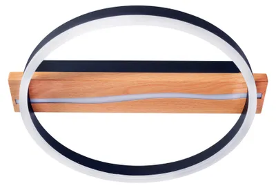 Immagine prodotto di Forlight: plafoniera a LED efficiente, design moderno in nero opalino, resistente alluminio e acrilico, illuminazione per interni ad alta luminosità, Auna Round