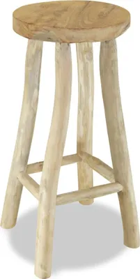 Produktbild von Barhocker Teak Massivholz 37 x 37 x 76 cm (B x T x H) Sitzdurchmesser 35 cm