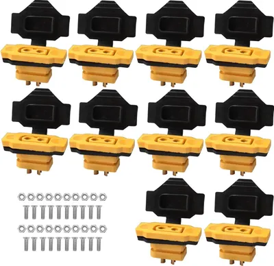 Productafbeelding van XT60E-F Connectoren - Kogelstekkers - RC Voertuigen - Waterdichte Stofkappen - 10 Paar - Geel