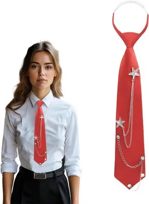Immagine prodotto di Fiocco rosso per donne e ragazze, regolabile, uniforme scolastica
