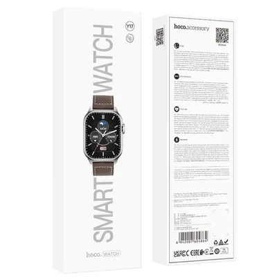 Zdjęcie produktu dla HOCO Smartwatch Y17 Inteligentny zegarek sportowy Technologia Bluetooth Wodoodporny 300 mAh Srebrny