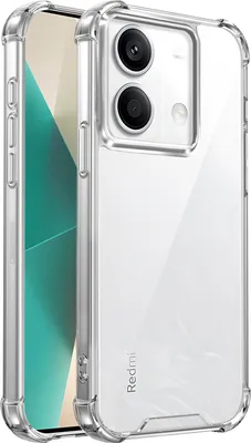 Image de Coque transparente pour Xiaomi Redmi Note 13 5G, dos transparent hybride, coque antichoc en TPU