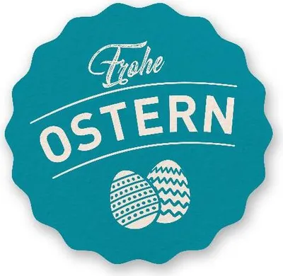 Produktbild von Itenga Sticker 10 x Frohe Ostern blau