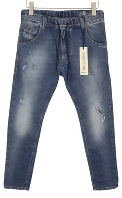 Produktbild von Diesel Krooley-ne 084tz Herren Jeansblue Whiskers Faded Distress Slim Jogg