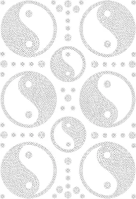 Produktbild von Yin Yang Strass-Bügelapplikation
