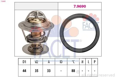 Produktbild von FACET Thermostat Kühlmittel 88°C für CITROËN C5 III Kombi (RW) passend für PEUGEOT 407 SW (6E) 407 (6D) 607 (9D, 9U)