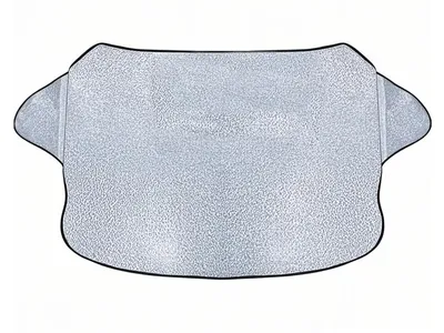 Zdjęcie produktu dla Osłona przeciwsłoneczna na przednią szybę auto - Składana - 145 x 95 cm - Srebrna strona na zewnątrz - Czarna