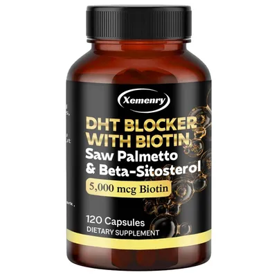 Image de Gélules anti-DHT - Biotine, palmier nain, bêta-sitostérol - Stimulent la croissance des cheveux