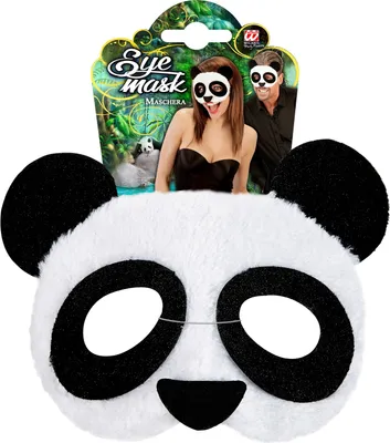 Immagine prodotto di Maschera per gli occhi in peluche di panda nero/bianco per donna e uomo