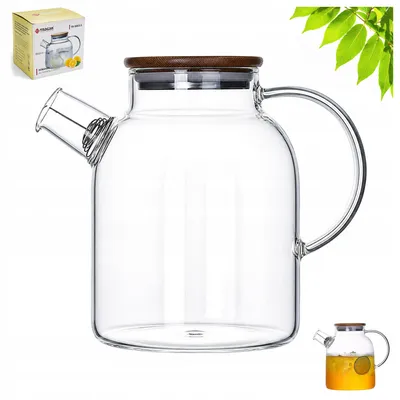 Produktbild von Tragar Glaskrug mit Metallsieb und Deckel 1,8L für Tee