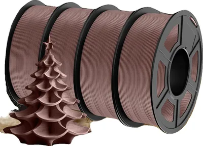 Obrázek produktu pro vlákno pro 3D tiskárny, PLA s dřevěnými vlákny, hladký tisk, 4CW