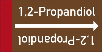 Produktbild von Dreifke® Rohrleitungsband 1,2 Propandiol, DIN 2403, ab Ø 15mm, braun/weiß, 33...