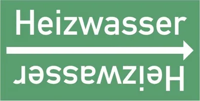 Produktbild von Dreifke® Rohrleitungsband Heizwasser, DIN 2403, ab Ø 15mm, grün/weiß, 33m/Rolle