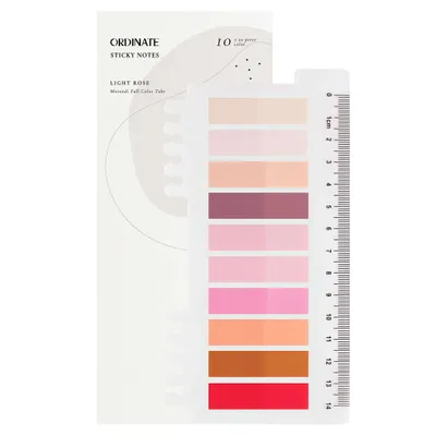 Produktbild von Ordinate-Light Rose Transparente Haftnotizen, Klebezettel, Haftstreifen, Haftmarker, für Büro, schule zubehör, Lesezeichen