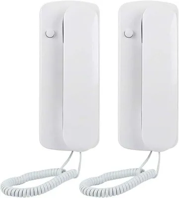 Zdjęcie produktu dla Domowy system domofonowy – system komunikacji domowej – zasięg 200 m – długość 22,2 cm – kolor biały