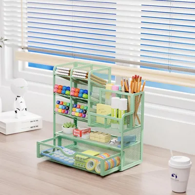 Produktbild von Grüner Schreibtischorganizer mit Stifthalter