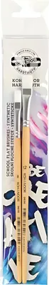 Obrázek produktu pro KOH kartáč SYNTHETIC ze syntetických vlasů plochý velikost 8+12