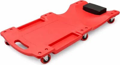 Immagine prodotto di Carrello sdraio per meccanico,carrello sotto auto professionale, sgabello da officina, lettino meccanico sottomacchina, pedana montaggio, riparazioni meccanico con ruote e poggiatesta,6 ruote e portata fino a 130 kg