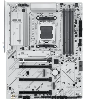Produktbild von ASUS B850 MAX GAMING WIFI W, AMD, Sockel AM5, AMD Ryzen 7000 Series, AMD Ryzen 8000 Series, AMD Ryzen 9000 Series, Sockel AM5, DDR5-SDRAM, 256 GB