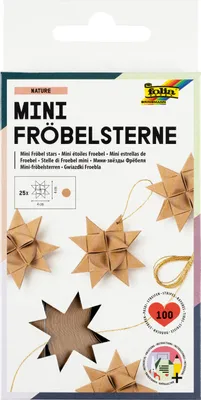 Obrázok produktu pre folia skladacie papierové prúžky NATURE pre mini Fröbel hviezdičky prírodné hnedé 100 prúžkov