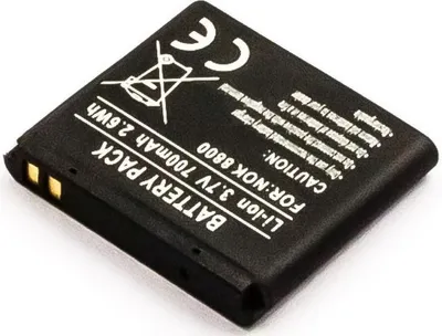 Produktbild von Akku für Nokia 8800 Li-Ion 3,7 Volt 550 mAh schwarz.