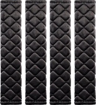 Obrázok produktu pre Držiaky bezpečnostných pásov, balenie po 4 ks, držiaky pre pohodlnú jazdu, vhodné aj pre deti, čierne