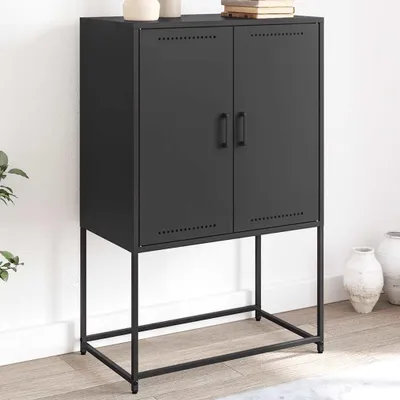 Produktbild von vidaXL Highboard Schwarz 68,5x38,5x107 cm Stahl