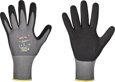 Produktbild von Handschuh OPTIMATE Gr.9 grau/schwarz EN 420/EN 388 PSA II OPTIFLEX