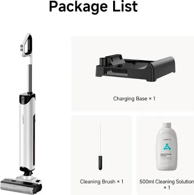 Produktbild von Akku Nass- und Trockensauger mit Wischfunktion - D500 - 17.000 Pa - 65°C Heißlufttrocknung - KI-Selbstreinigung - Kantenreinigung 3-seitig - LCD-Display - 650/700 ml Tanks