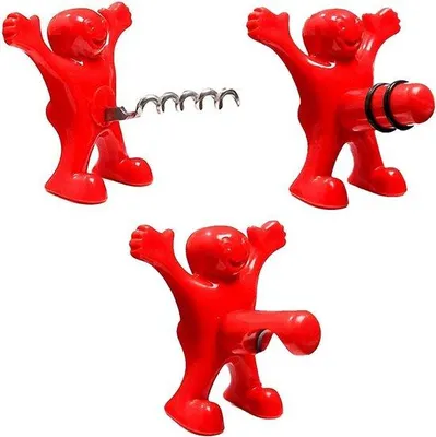 Produktbild von Weinflaschenstopper-Set 3 Stück - Lustige Designs