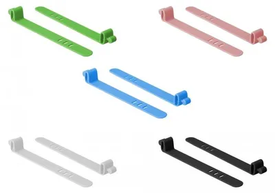 Produktbild von Silikon-Kabelbinder, wiederverwendbar, farbig sortiert