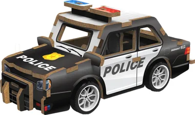 Produktbild von 3D-Holzpuzzle – Polizeiauto 13 cm