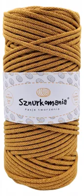 Obrázek produktu pro Sznurkomania Bavlněná šňůra 3 mm 100 m na macramé hořčicová