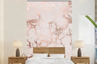 Produktbild von Fotobehang aus Marmor - Rosé - Breite 145 cm x Höhe 220 cm
